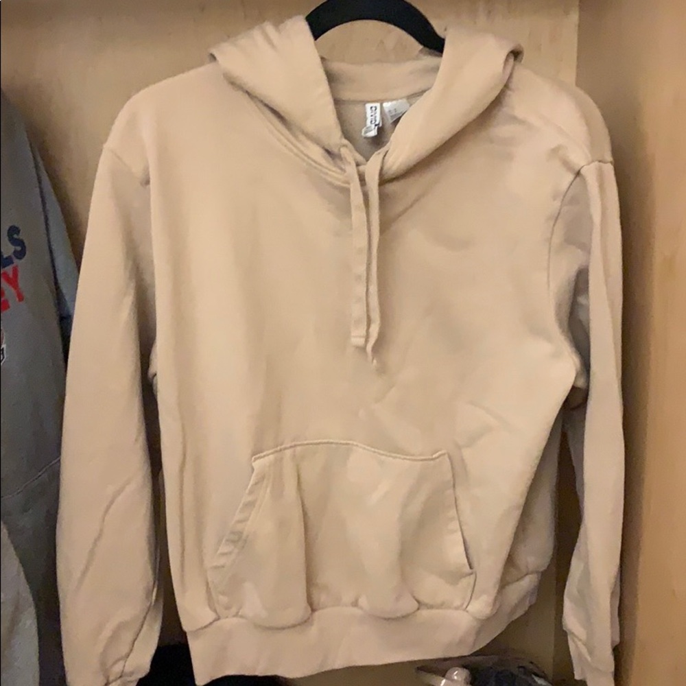 Beige fitted hoodie